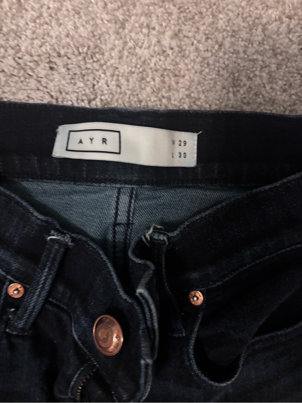 AYR Indigo Skinny High-Rise Jeans